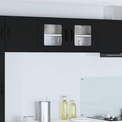 Armoire De Cuisine Avec Stockage Kalmar Noir 80 X 31 X 40 Cm Vidaxl