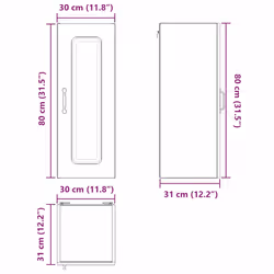 Armoire De Cuisine Avec Stockage Kalmar Blanc 30 X 31 X 80 Cm Vidaxl - Vue supplémentaire 2