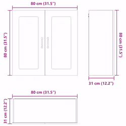 Armoire De Cuisine Kalmar Chêne Artisanal 80 X 31 X 80 Cm Vidaxl - Vue supplémentaire 2