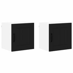 Armoire De Cuisine 2 Pcs Noir 40 X 31 X 40 Cm Bois D'Ingénierie Vidaxl