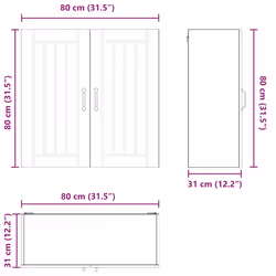 Armoire De Cuisine Blanc Brillant 80 X 31 X 80 Cm Vidaxl - Vue supplémentaire 2