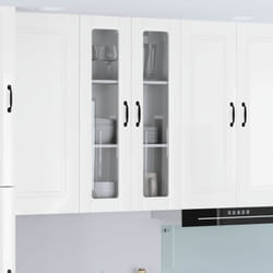 Meuble Mural De Cuisine Blanc Brillant 60 X 31 X 100 Cm Vidaxl