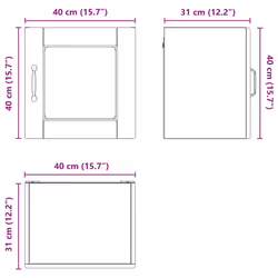 Armoire De Cuisine Avec Étagère Blanc Brillant 40 X 31 X 40 Cm Vidaxl - Vue supplémentaire 2