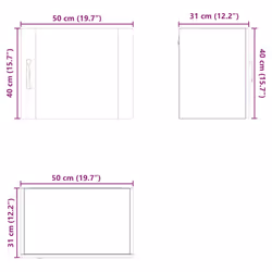 Armoire De Cuisine Avec Étagère Blanc Brillant 50 X 31 X 40 Cm Vidaxl - Vue supplémentaire 2