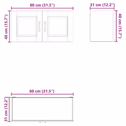 Armoire De Cuisine Blanc 80 X 31 X 40 Cm Bois D'Ingénierie Vidaxl - Vue supplémentaire 2