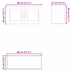 Armoire De Cuisine Avec Étagère Chêne Artisanal 80 X 31 X 40 Cm Vidaxl - Vue supplémentaire 2