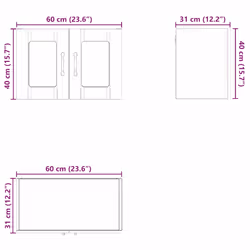 Armoire De Cuisine Blanc 60 X 31 X 40 Cm Bois D'Ingénierie Vidaxl - Vue supplémentaire 2