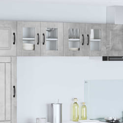 Armoire De Cuisine Avec Porte 2 Pcs Gris Béton 60 X 31 X 40 Cm Vidaxl