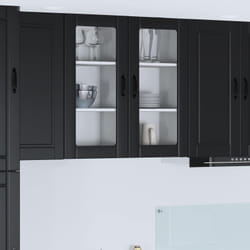 Armoire De Cuisine 2 Pcs Noir 40 X 31 X 80 Cm Bois D'Ingénierie Vidaxl