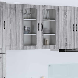 Armoire De Cuisine Avec Porte 2 Pcs Gris Sonoma 40 X 31 X 80 Cm Vidaxl