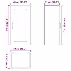 Armoire De Cuisine Avec Porte 2 Pcs Gris Sonoma 40 X 31 X 80 Cm Vidaxl - Vue supplémentaire 2