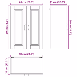 Armoire De Cuisine Avec Étagère Blanc Brillant 60 X 31 X 80 Cm Vidaxl - Vue supplémentaire 2
