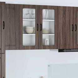 Armoire De Cuisine Chêne Brun 80 X 31 X 80 Cm Bois D'Ingénierie Vidaxl