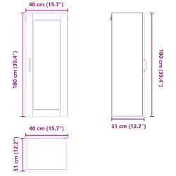 Armoire De Cuisine Noir 40 X 31 X 100 Cm Bois D'Ingénierie Vidaxl - Vue supplémentaire 2