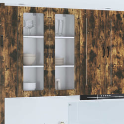 Armoire De Cuisine Avec Étagère Chêne Fumé 40 X 31 X 100 Cm Vidaxl