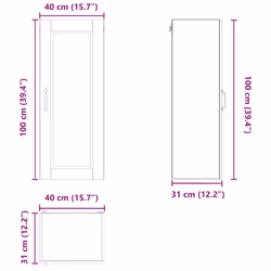 Armoire De Cuisine Avec Étagère Chêne Sonoma 40 X 31 X 100 Cm Vidaxl - Vue supplémentaire 2