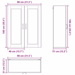 Armoire De Cuisine Blanc 80 X 31 X 100 Cm Bois D'Ingénierie Vidaxl - Vue supplémentaire 2
