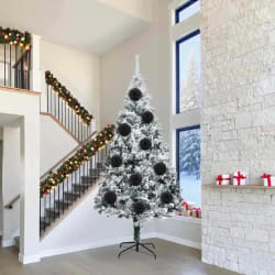 vidaXL Ensemble de Boules de Noël 3 pcs Noir