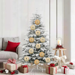 vidaXL Ensemble de Boules de Noël 9 pcs Doré