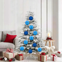 vidaXL Ensemble de Boules de Noël 9 pcs Bleu