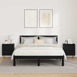 Meubles De Lit Avec Tiroir 2 Pcs Chêne Noir 40 X 35 X 50 Cm Vidaxl