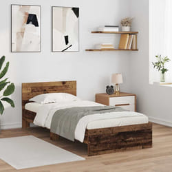 Cadre De Lit Bois Ancien 90 X 190 Cm Bois D'Ingénierie Vidaxl