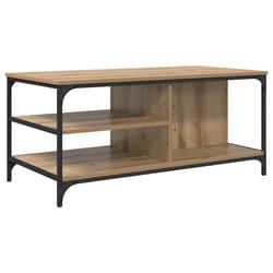 Table Basse Chêne Artisanal 100 X 50 X 45 Cm Bois D'Ingénierie Vidaxl