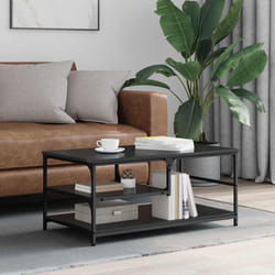 Table Basse Chêne Noir 90 X 49 X 40 Cm Bois D'Ingénierie Vidaxl