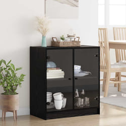 Meuble D'Appoint Chêne Noir 68 X 37 X 75,5 Cm Bois D'Ingénierie Vidaxl