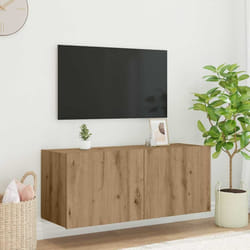 Meuble Tv Mural Montage Mural Chêne Artisanal 100 X 35 X 41 Cm Vidaxl