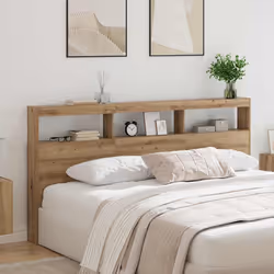 Vidaxl Tête De Lit Chêne Artisanal 200 X 17 X 102 Cm Bois D'Ingénierie - Vue supplémentaire 2