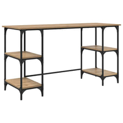 Bureau Chêne Artisanal 140 X 50 X 75 Cm Bois D'Ingénierie Vidaxl