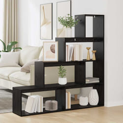 Cloison Bibliothèque Chêne Noir 143,5 X 29 X 143,5 Cm Vidaxl