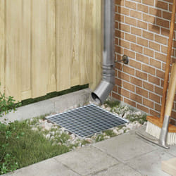 Grille Argent 40 X 40 X 2 Cm Acier Galvanisé À Chaud Vidaxl