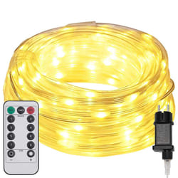 Lumière En Corde Avec 2400 Led Blanc Chaud 100 M Pvc Vidaxl