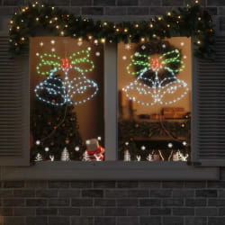 vidaXL Cloche de Noël avec 144 LED Multicolore 56 x 46 cm PVC