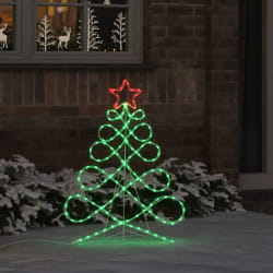vidaXL Lumière en forme d'arbre de Noël Multicolore 80 x 56 cm PVC