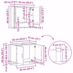 Ensemble De Mobilier De Salle De Bain 3 Pcs Chêne Noir Vidaxl - Vue supplémentaire 2