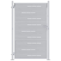 Porte de jardin en acier inoxydable - vidaXL - Argent Métallique - 100x125 cm - Résistant aux intempéries