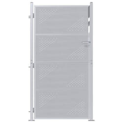Porte de jardin en acier inoxydable - vidaXL - Argent Métallique - 96x180 cm - Résistant aux intempéries