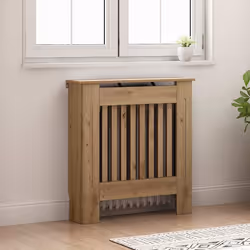 Cache-radiateur Chêne Artisanal 78 X 19 X 81,5 Cm Vidaxl - Vue supplémentaire 2