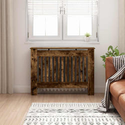 Cache-radiateur Chêne Fumé 112 X 19 X 81,5 Cm Bois D'Ingénierie Vidaxl