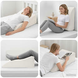 VIDAXL Coussin pour jambes blanc 68 x 40 x 18 cm - soutien ergonomique rectangulaire