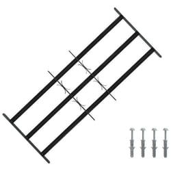 Grille de fenêtre en acier - vidaXL - Noir - 116x45 cm - Réglable en largeur 63-116 cm - Acier enduit de poudre