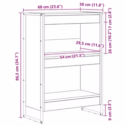 Bibliothèque Chêne Fumé 80 X 30 X 155 Cm Bois D'Ingénierie Vidaxl - Vue supplémentaire 2