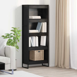 Bibliothèque Chêne Noir 80 X 30 X 155 Cm Bois D'Ingénierie Vidaxl