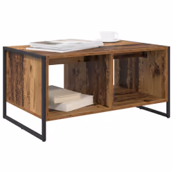 Table Basse Bois Ancien 80 X 50 X 40 Cm Bois D'Ingénierie Vidaxl - Vue supplémentaire 2