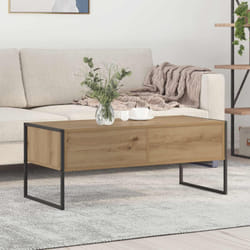 Table Basse Chêne Artisan 100 X 46 X 40 Cm Bois D'Ingénierie Vidaxl