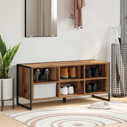 Cabinet À Chaussures Avec Stockage Bois Ancien 60 X 35 X 44 Cm Vidaxl