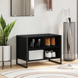 Cabinet À Chaussures Avec Stockage Chêne Noir 60 X 35 X 44 Cm Vidaxl